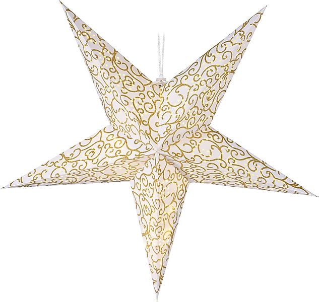 Spetebo LED Stern Hänge Weihnachtsstern 3D gold - 60 cm / 10 LED, 2, LED, w günstig online kaufen