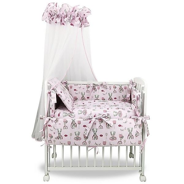 Baby-Delux Beistellbett Babybett Bärchen Rosa, 10-tlg., Stillbett 90x40 wei günstig online kaufen