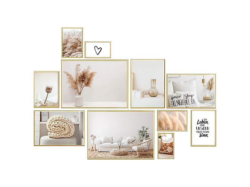Wackadoo Living Bilderrahmen-Set mit Glasscheibe Posterrahmen günstig online kaufen