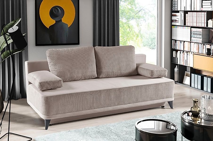 WERK2 Schlafsofa »Rosso Breite 204, Liegefläche 140/200cm. aktueller Cord M günstig online kaufen