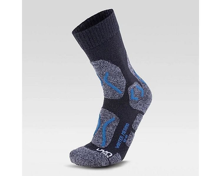 UYN Wandersocken Winter Merino (wärmende Merinowolle) anthrazitgrau/blau He günstig online kaufen