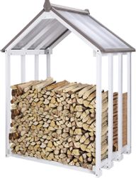 WONDERMAKE Kaminholzregal Holz mit Dach außen günstig online kaufen
