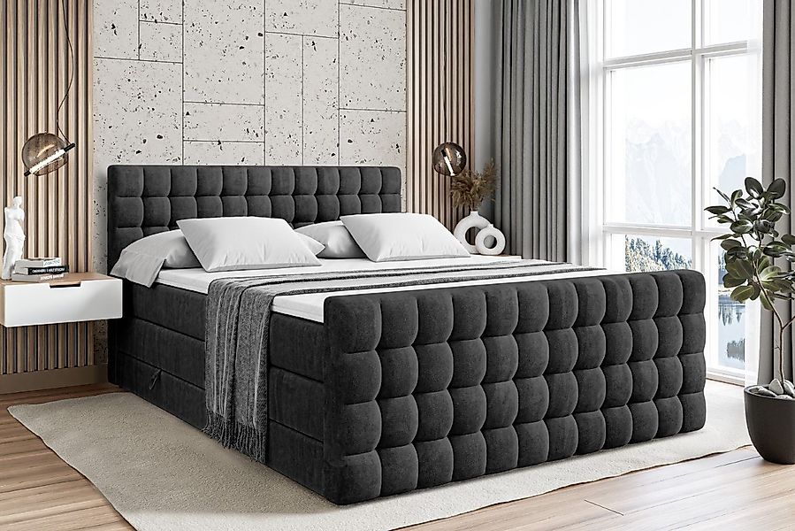 ALTDECOR Boxspringbett VIONE-Z KING (mit Matratze und Lattenrost Topper Pol günstig online kaufen