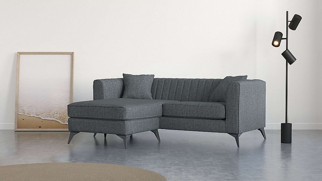 Places of Style Ecksofa "MATTHEW L-Form ideal für kleine Räume, Maße B/T/H: günstig online kaufen