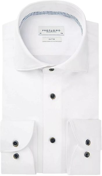 Profuomo Hemd Knitted Weiß - Größe 41 günstig online kaufen