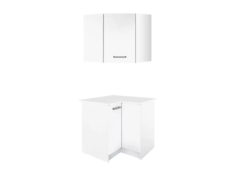 Kücheneckschränke - 1 Unterschrank & 1 Oberschrank - 2 Türen - Weiß - TRATT günstig online kaufen