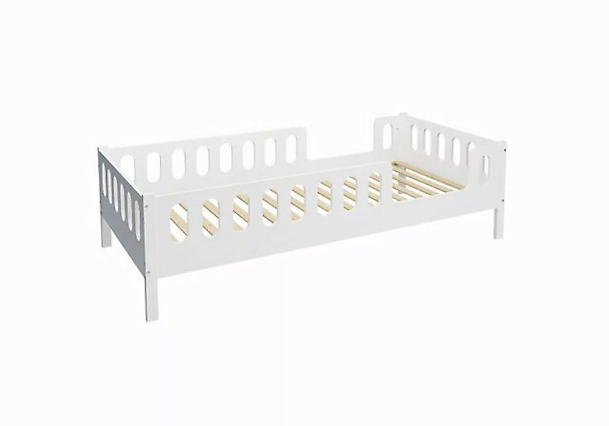 CADANI Kinderbett LARS 200x90 cm Weiß ohne Schublade (abnehmbarer Rausfalls günstig online kaufen