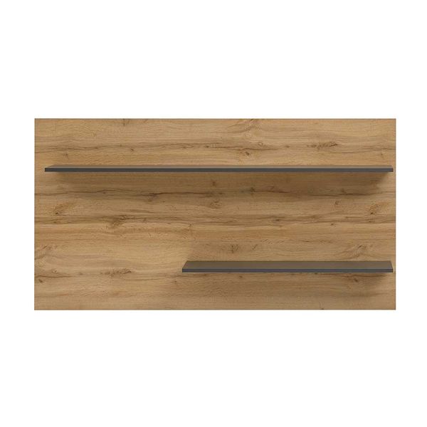 Wandregal in Wildeiche Optik und Anthrazit 150 cm breit günstig online kaufen