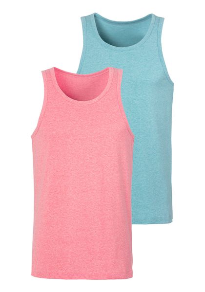 John Devin Tanktop Packung, 2 Stk. tlg. in schöner Melange-Optik günstig online kaufen