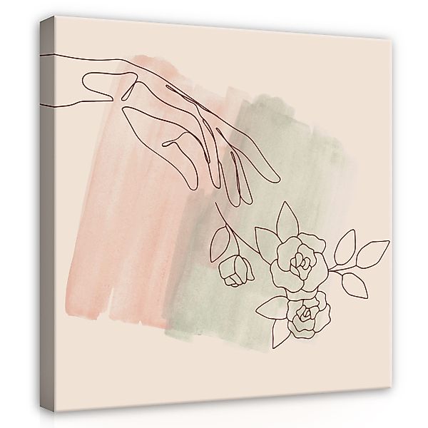 Wallarena Leinwandbild Abstrakt Boho Line Art günstig online kaufen
