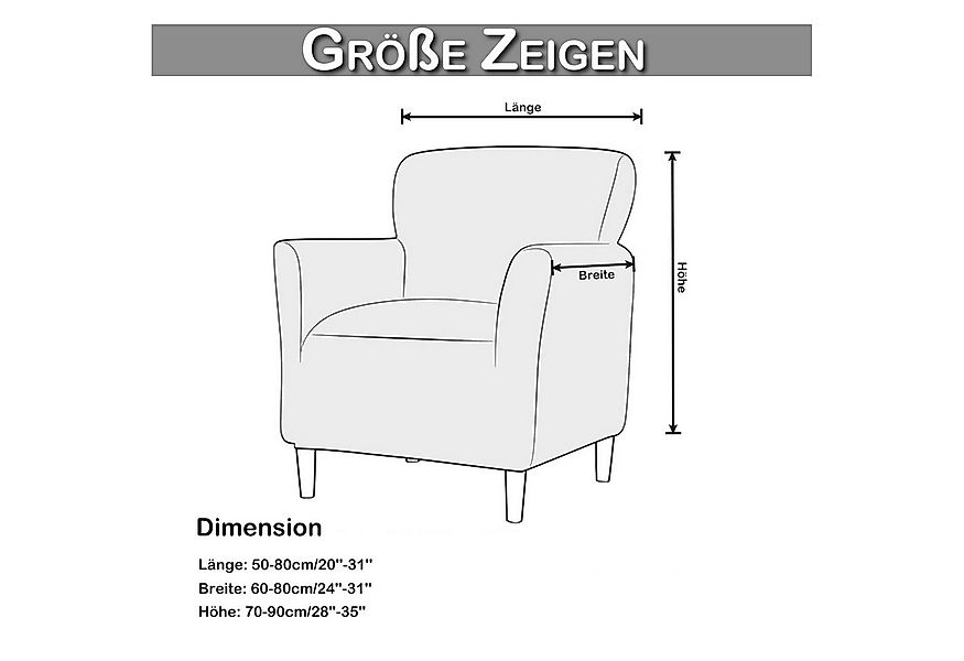 BTTO Sesselhusse Floraler Sesselbezug,Stretch Einzelsofa Möbelschutz mit Ar günstig online kaufen