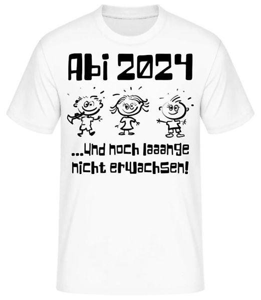 Abi Und Noch Lange Nicht Erwachsen 2024 · Männer Basic T-Shirt günstig online kaufen