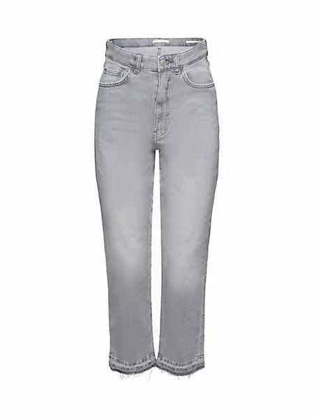 edc by Esprit 7/8-Jeans Jeans mit hohem Bund und offenem Saum günstig online kaufen