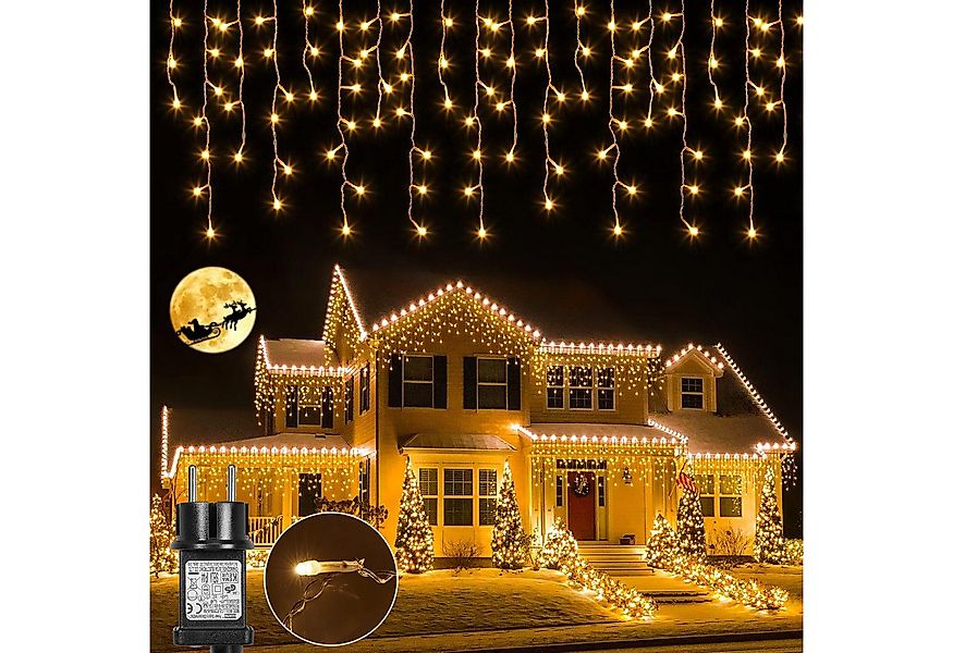 LMaxhome LED-Lichterkette Eisregen Lichterkette für Aussen Flashing Effekt günstig online kaufen