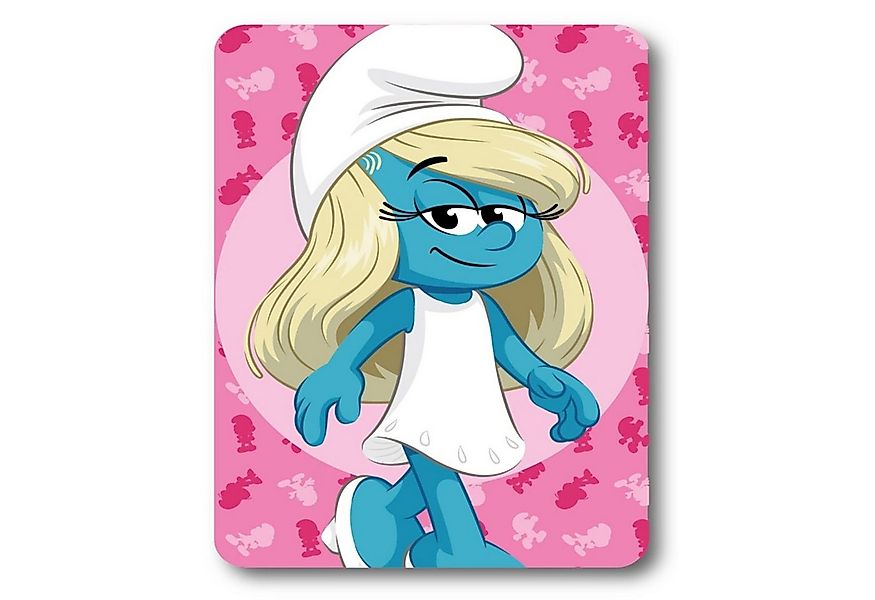 Wohndecke Die Schlümpfe Fleecedecke 100x140 cm Kuscheldecke Kinder Rosa, Te günstig online kaufen