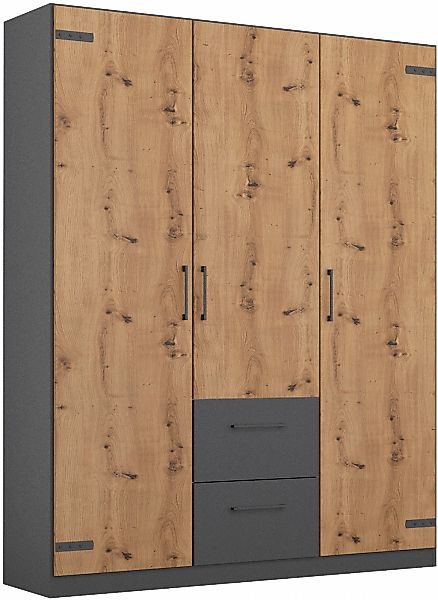 rauch Drehtürenschrank "Holmes" im Industrial Style, mit Schubkästen, mit o günstig online kaufen
