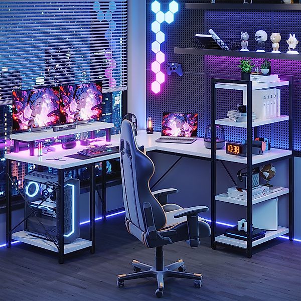 HOMALL Gamingtisch 140*75.5CM L-förmiger Spieltisch mit günstig online kaufen