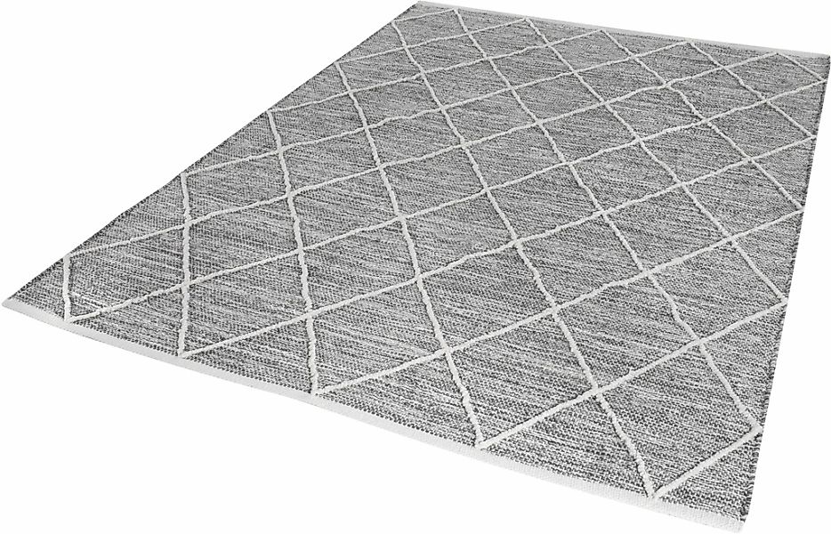 OTTO home Teppich "Pamplona" rechteckig 8 mm Höhe Handweb-Teppich, Rauten-M günstig online kaufen