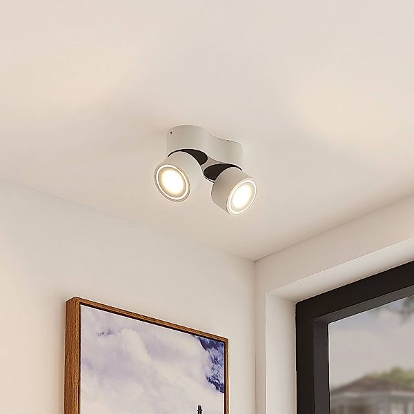 Arcchio LED-Deckenstrahler Rotari, weiß, 2-flg., 1362lm günstig online kaufen