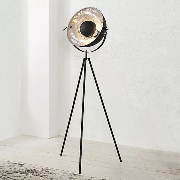 Stehlampe SPOT Schwarz-Silber 140cm H?he günstig online kaufen