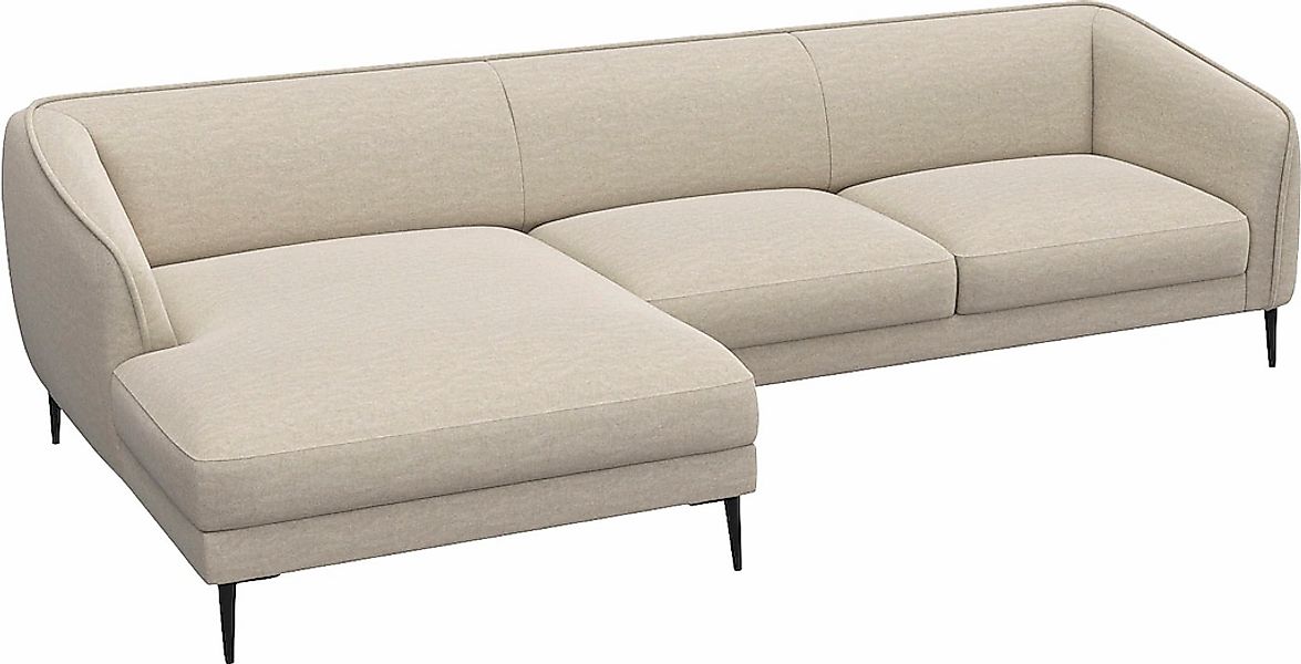 FLEXLUX Ecksofa »Belle Designsofa, L-Form, B/T 288/149 cm«, Skandinavisches günstig online kaufen