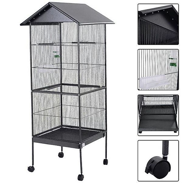 BruKa Vogelkäfig Vogelvoliere GIANT XXL Vogelkäfig Metall Voliere Vogelhaus günstig online kaufen