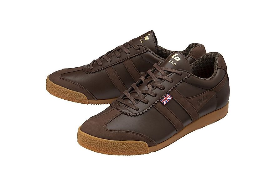 Gola Harrier Tweed (edle Vollederausführung) - Made in England - braun Snea günstig online kaufen