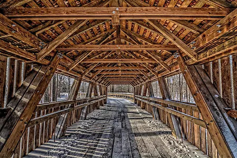 Papermoon Fototapete »Holzbrücke« günstig online kaufen