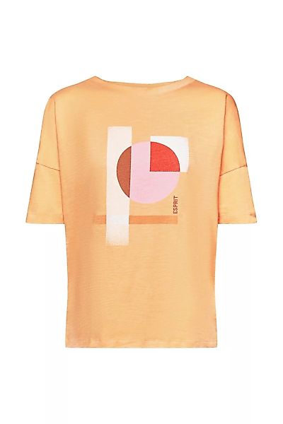 Esprit Langarmshirt Baumwoll-T-Shirt mit geometrischem Print (1-tlg) günstig online kaufen