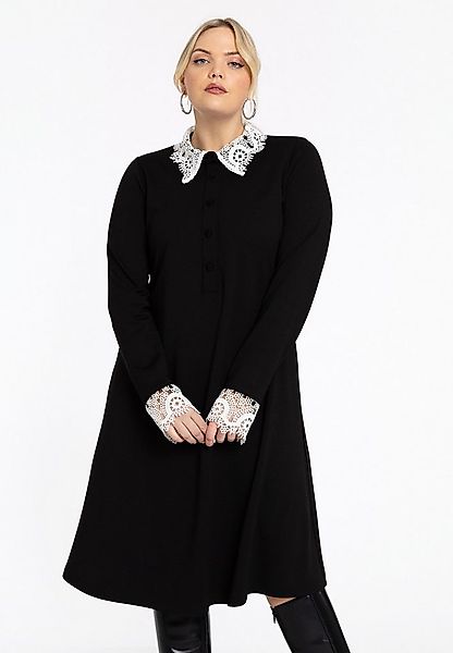 YOEK A-Linien-Kleid Damen Kleid Lockere Passform mit langen Ärmeln günstig online kaufen