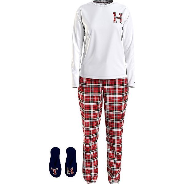 Tommy Hilfiger Underwear Gifting Langarm-set Pyjama XS White / Hilfiger Pla günstig online kaufen