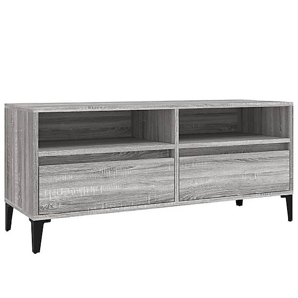 furnicato TV-Schrank Grau Sonoma 100x34,5x44,5 cm Holzwerkstoff (1-St) günstig online kaufen