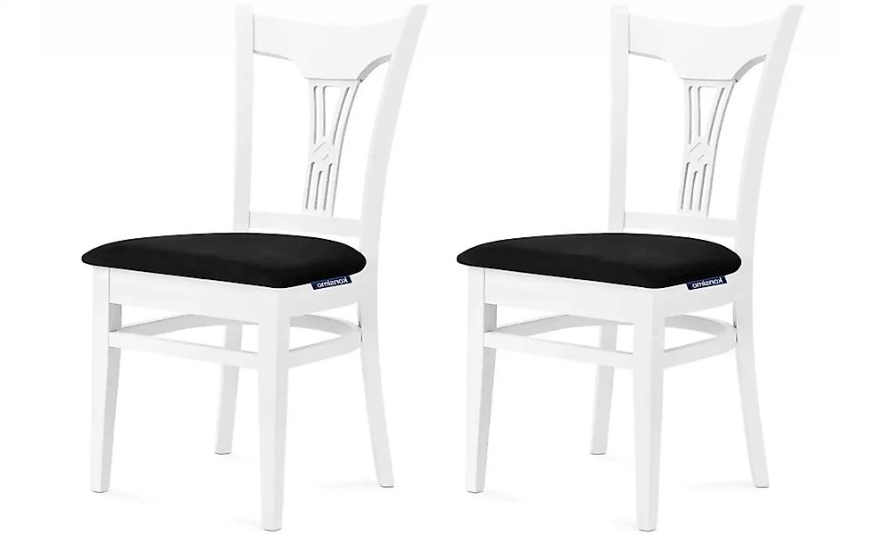KONSIMO Esszimmerstuhl 2er-Set   ¦ schwarz ¦ Maße (cm): B: 45,5 H: 90,5 Stü günstig online kaufen