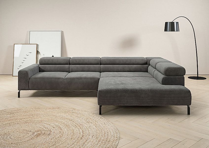 Places of Style Ecksofa Antonelli, L-Form, inkl. Kopfteilverstellung, Breit günstig online kaufen