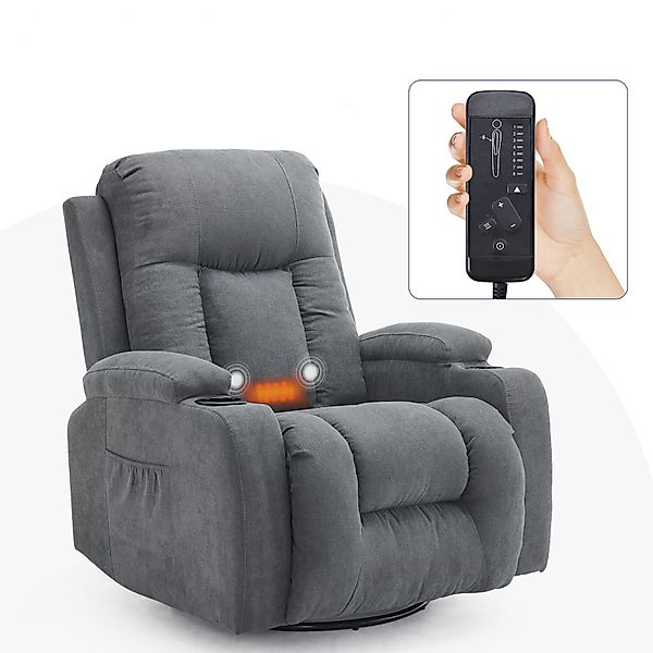 VINGLI Relaxsessel 360°-Drehung, Fernsehsessel mit Liegefunktion, günstig online kaufen