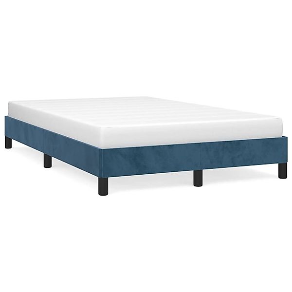 vidaXL Bettgestell ohne Matratze Dunkelblau 120x190 cm Samt 3269629 günstig online kaufen