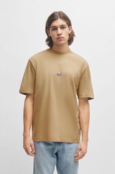 HUGO Blue T-Shirt "Nieros" mit Logo-Patch günstig online kaufen