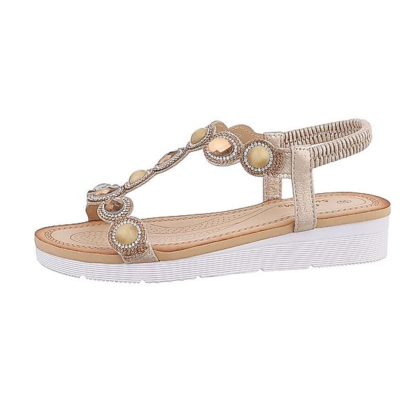 Ital-Design Damen Freizeit Riemchensandalette (86016847) Keilabsatz/Wedge günstig online kaufen