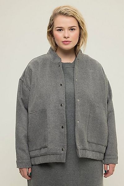 Studio Untold Kurzjacke Blouson oversized Wolloptik Collegekragen günstig online kaufen