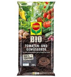 Compo Bio Tomaten- und Gemüseerde Torffrei 20 L günstig online kaufen