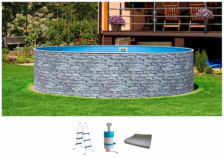 my POOL BWT Rundpool "STONE 1" Steindekor, in verschiedenen Größen günstig online kaufen