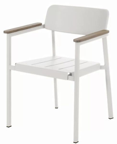 Stapelbarer Sessel Shine metall weiß - Emu - Weiß günstig online kaufen