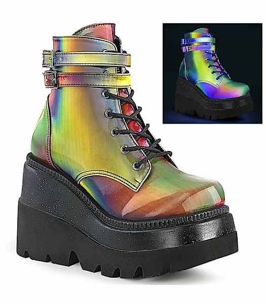 Plateau Ankle Boots SHAKER-52 - Bunt Hologramm (Schuhgröße: EUR 41) günstig online kaufen