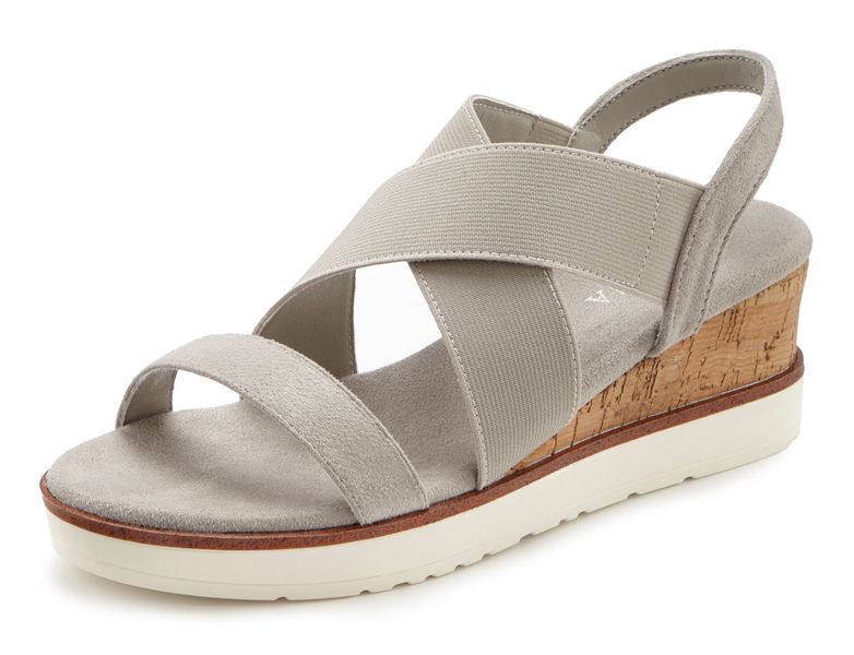 LASCANA Sandalette "Sommerschuh" Sandale, Sommerschuh mit Keilabsatz und el günstig online kaufen