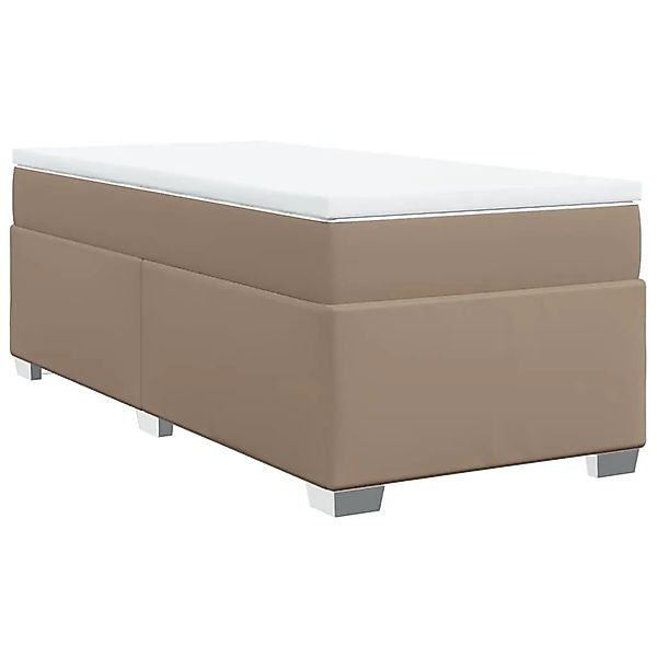 vidaXL Boxspringbett Matratze Cappuccino-Braun 100x200cm Kunstleder 3285200 günstig online kaufen