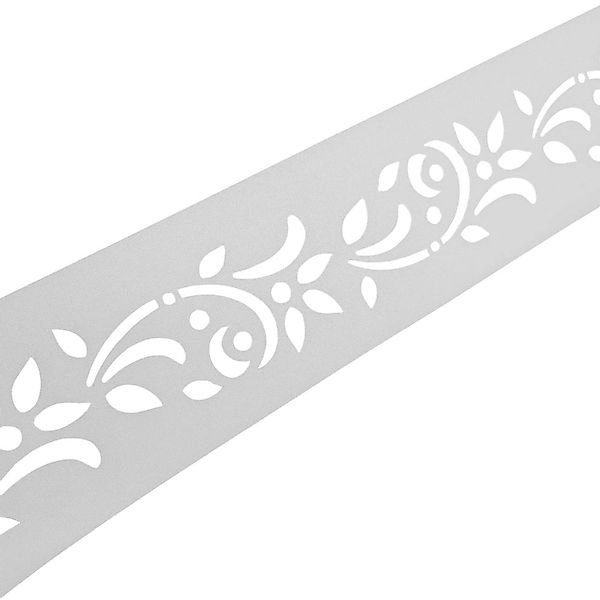 zaunzu Sichtschutz PREMIUM Dekor Floral1 Sichtschutz Weiß 2,55m günstig online kaufen