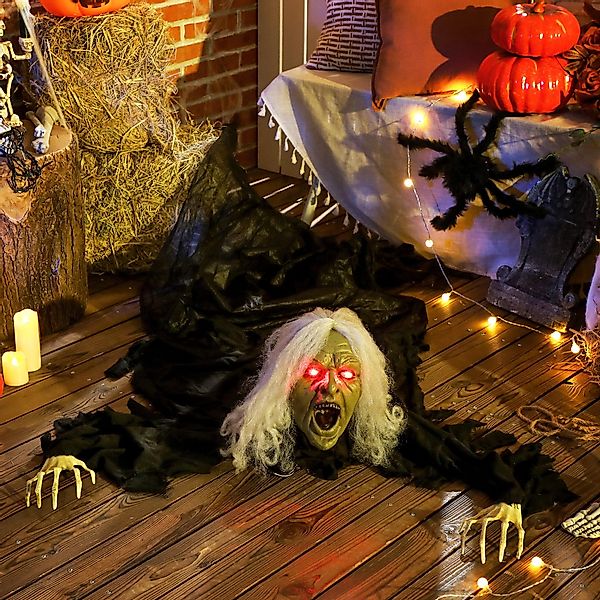 BlingBin Dekofigur Halloween Zombie-Alte mit LED-Lichter, günstig online kaufen