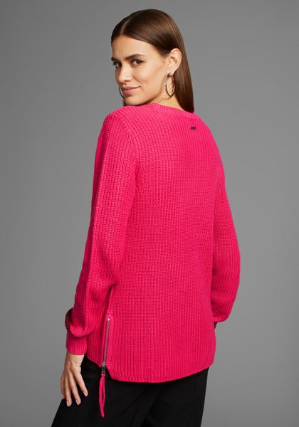 HECHTER PARIS Rundhalspullover mit Zipeinsatz günstig online kaufen