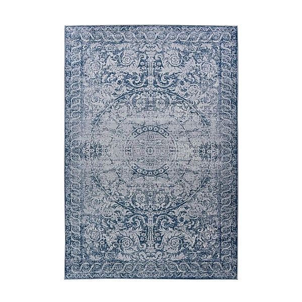 MeGusta Flachflor Teppich VintageDesign UsedLook Orientalisch Blau Polyeste günstig online kaufen