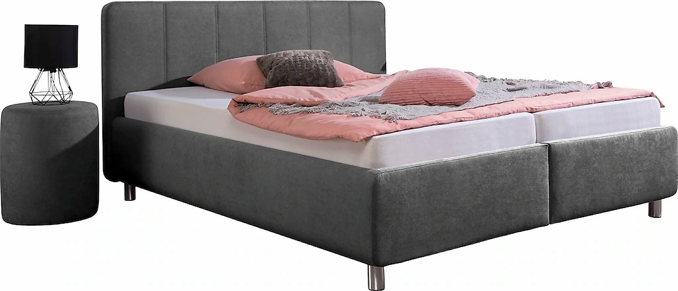 Maintal Polsterbett "Wiesenblick, in Samt &Struktur erhältlich" mit Bettkas günstig online kaufen